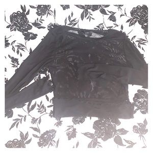 Black See-Through Top